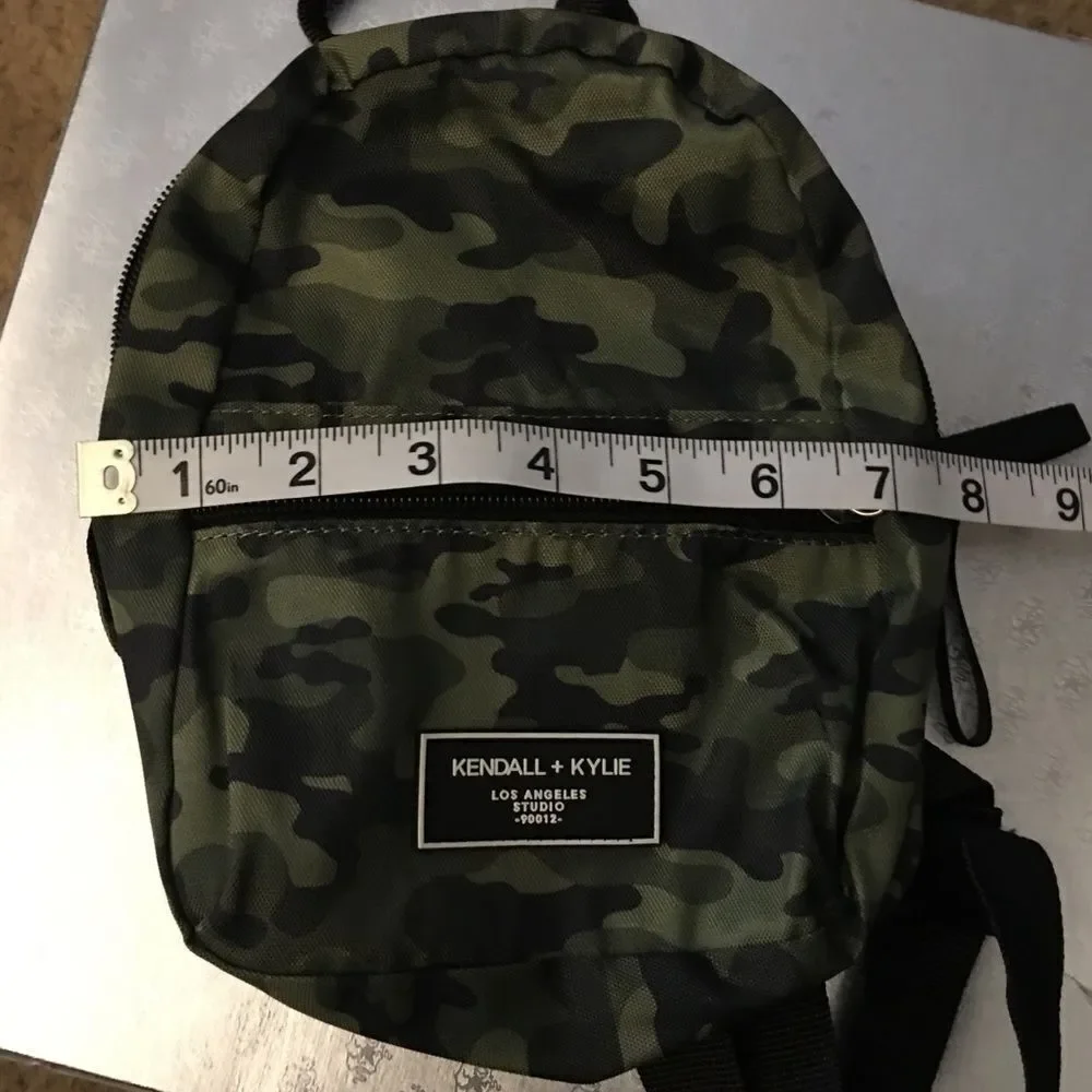 Kendall & Kylie Green and Black Mini Camouflage Backpack